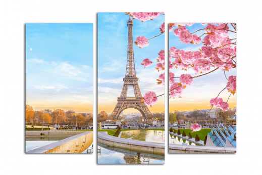 Модульная картина Весна в Париже