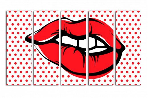 Постер Поп-арт Красные губы